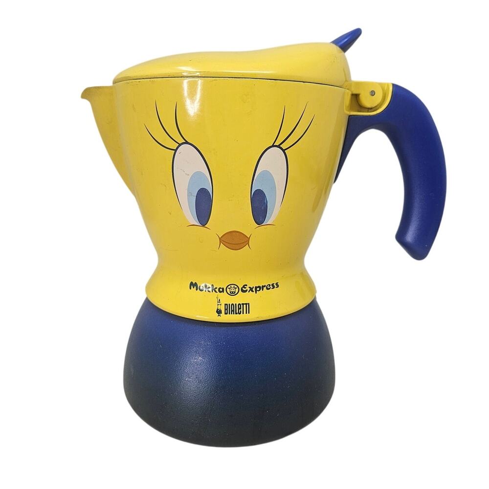 Bialetti Mukka Express Tweety Bird Warner Brothers Stove Top Cappuccino Maker
